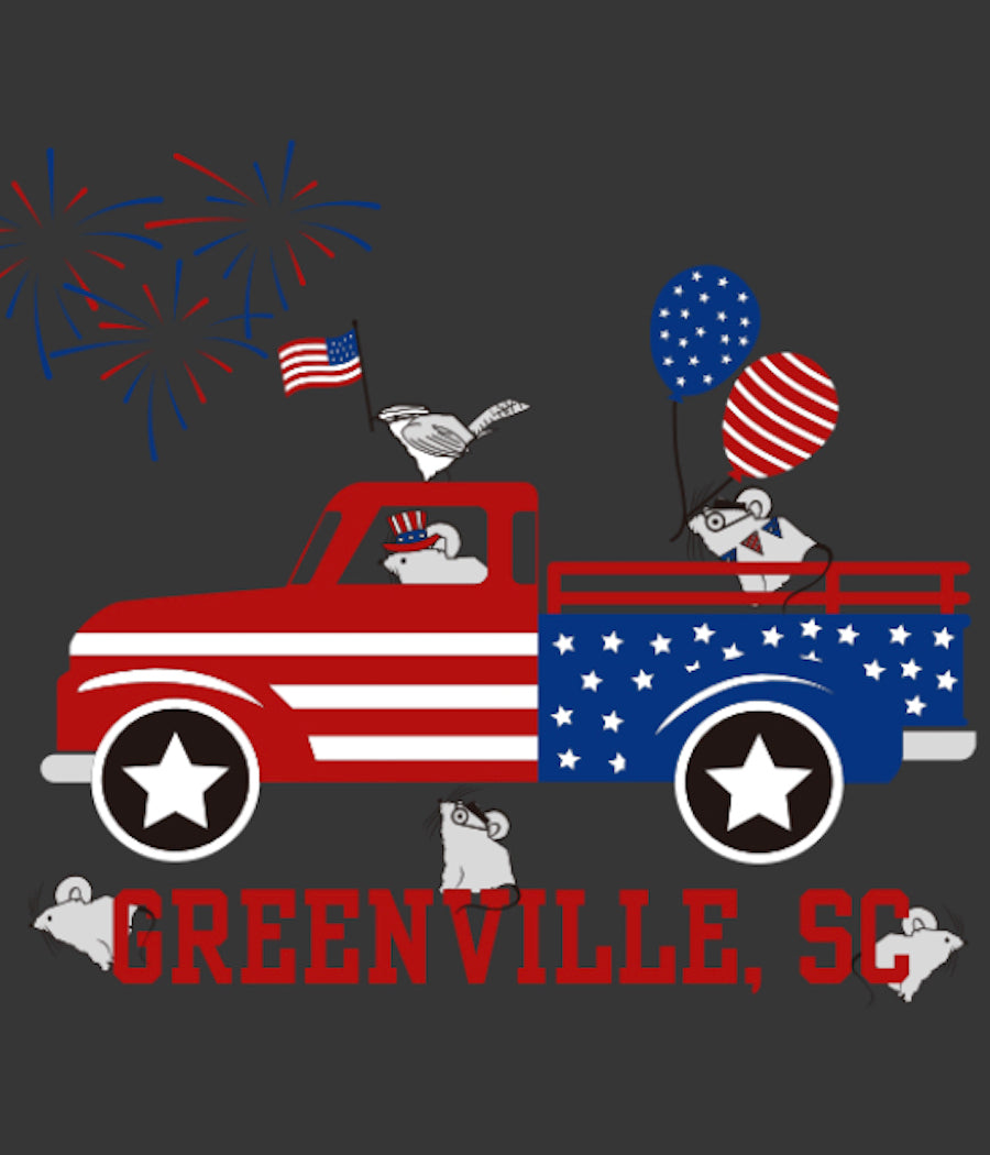 Celebrate RW&B UNISEX Greenville Mice Heather Charcoal T-Shirt