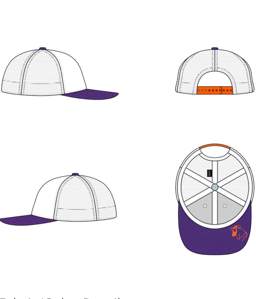 New Drink Local Trucker Cap - White, Orange and Purple (Clemson)