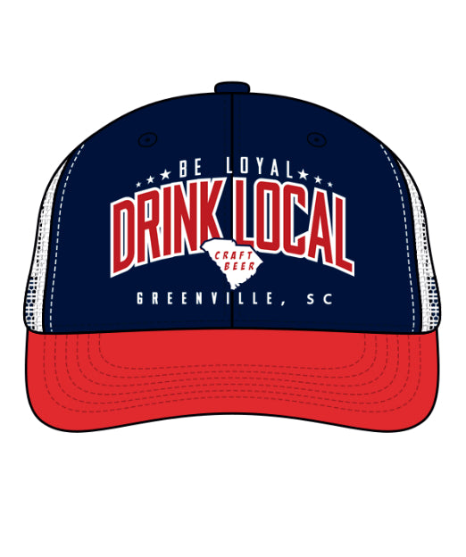 New Drink Local Trucker Cap - Red White & Blue