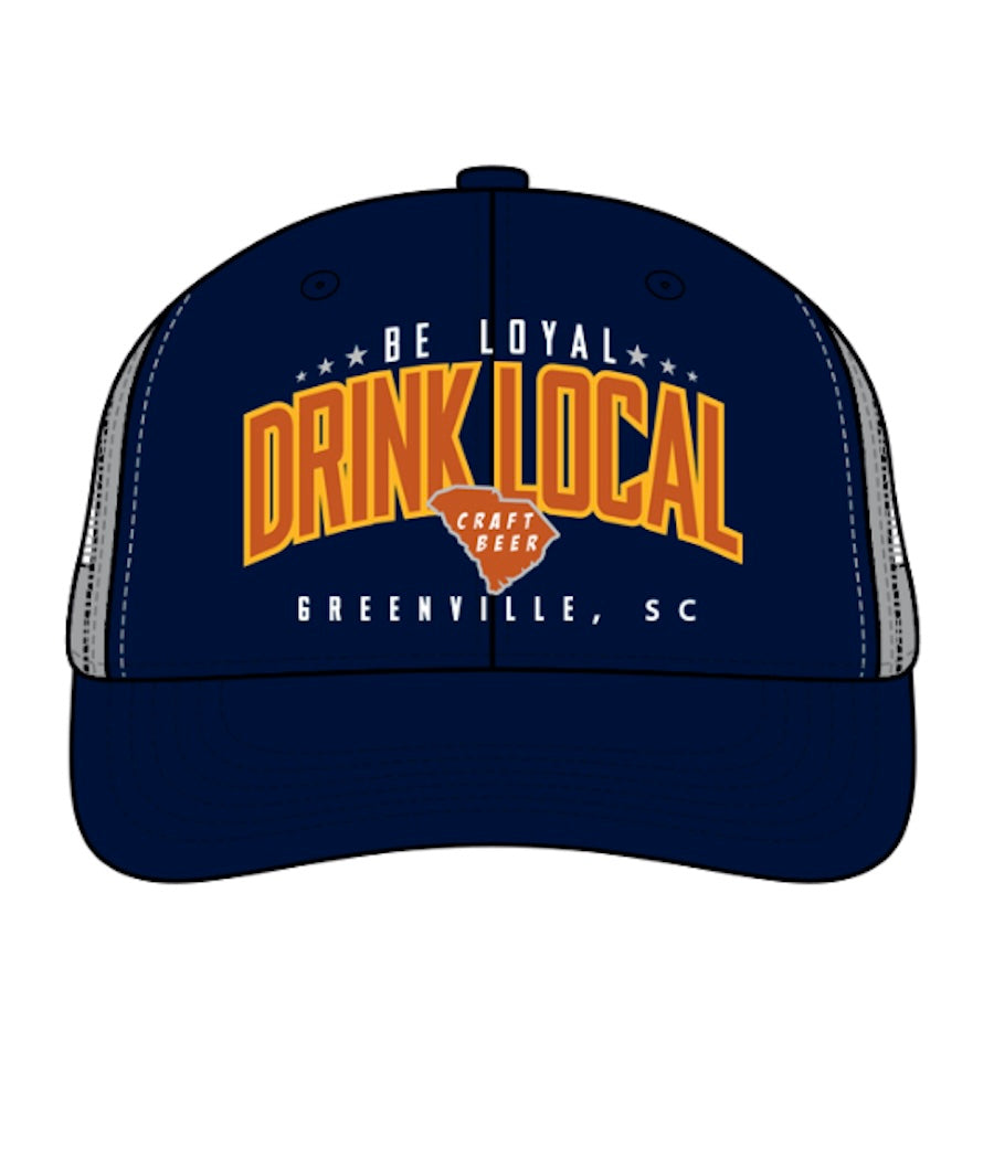 New Drink Local Trucker Cap - Navy, Orange and Gold (Swamp Rabbits)