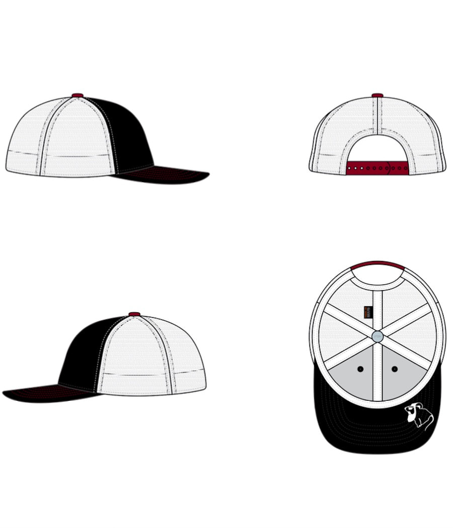 New Drink Local Trucker Cap - Black, Crimson and White (Gamecocks)