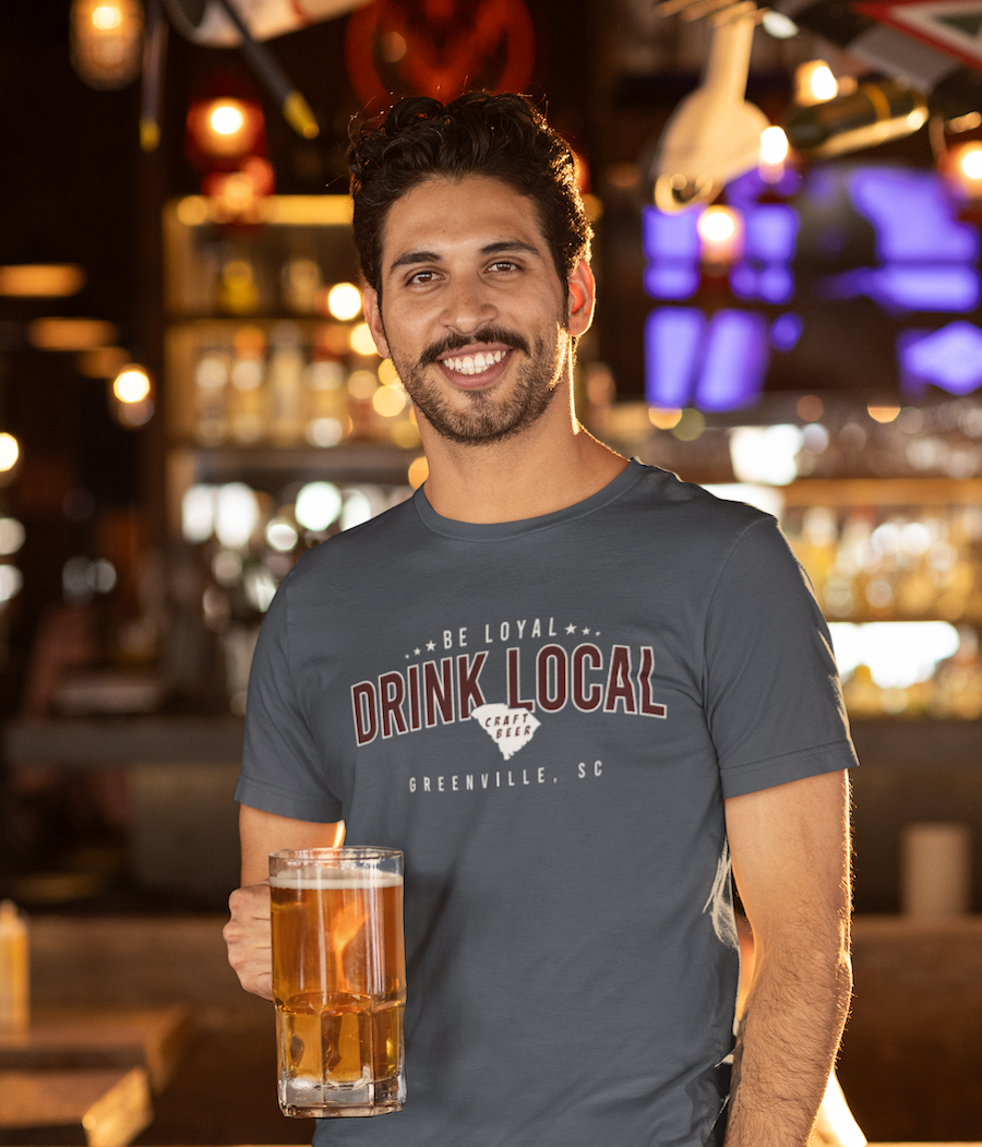 Newest  Be Loyal, Drink Local Unisex Heather Denim T-Shirt