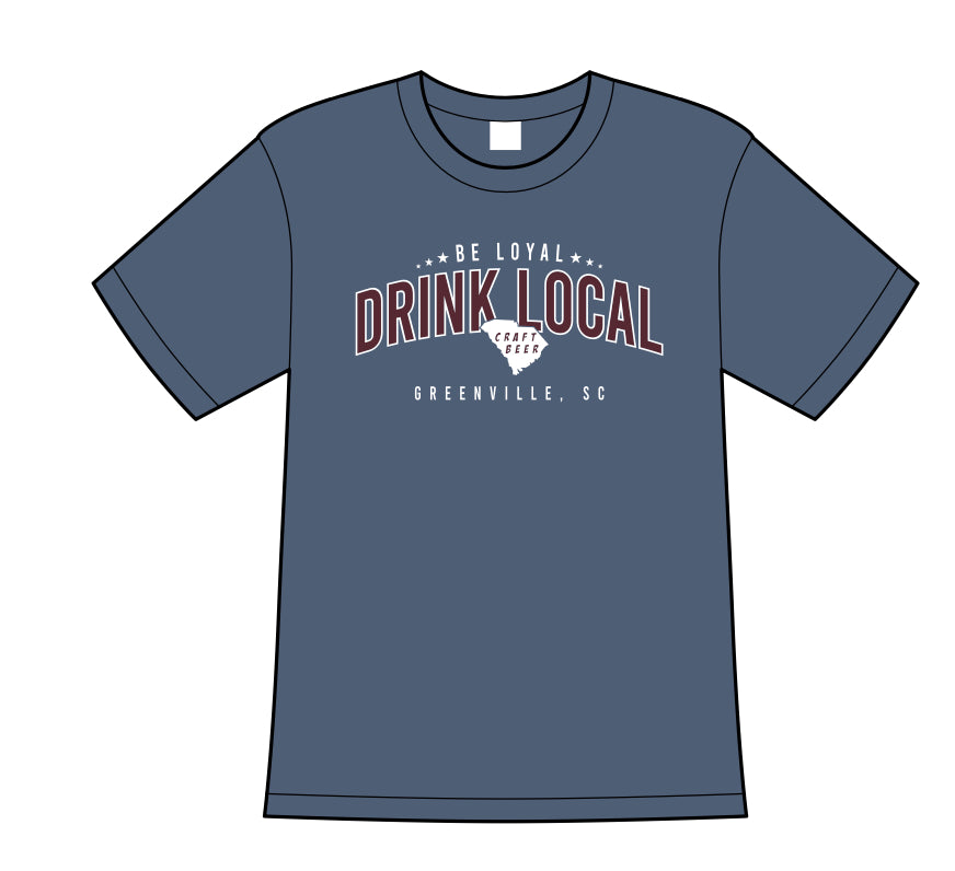 Newest  Be Loyal, Drink Local Unisex Heather Denim T-Shirt