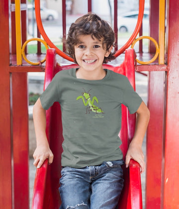Toddler SC State Insect - Carolina Mantid, Bamboo Blackout T-Shirt