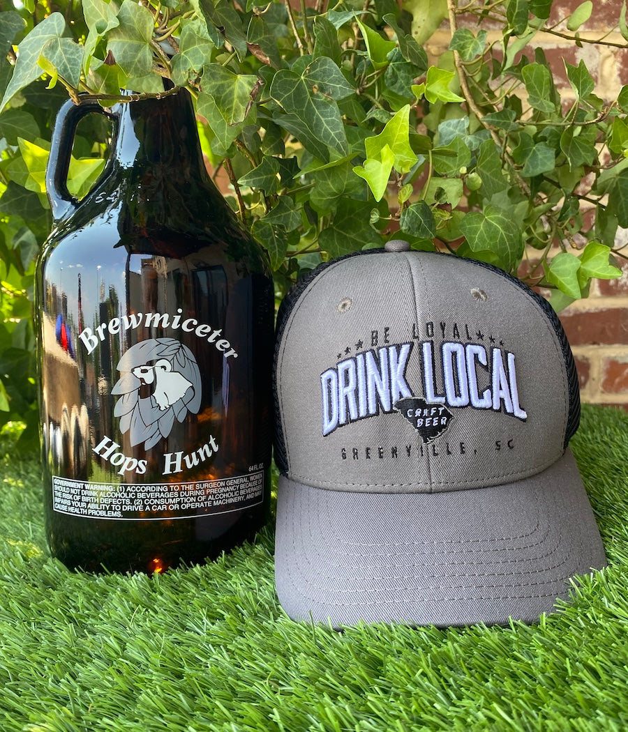 New Drink Local Trucker Cap - Black, Grey and White