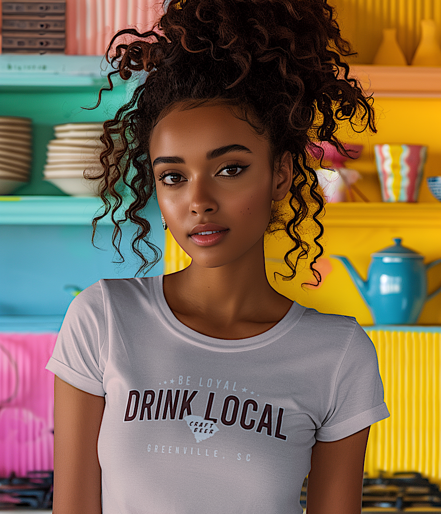 Newest Be Loyal, Drink Local Women's T-Shirt in Pink Gravel