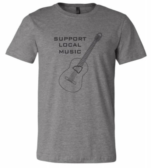 Support Local Music Mens T-Shirt in Heather Gray