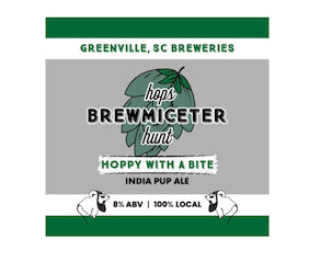  Brewmiceter Hops Hunt logo on  Beer Bottle Dog Toy 