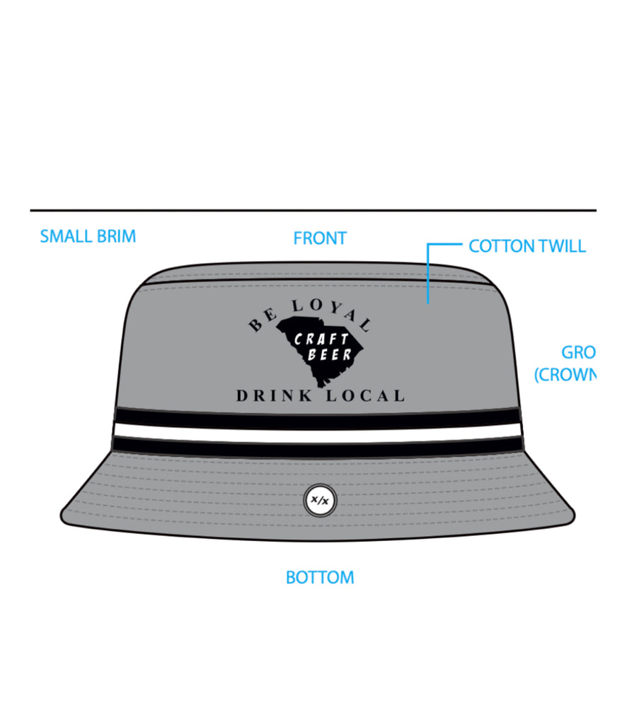 Be Loyal, Drink Local Small Brim Steel Bucket Hat