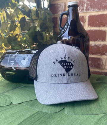 Be Loyal, Drink Local Craft Beer Trucker Hat Grey Heather/Black
