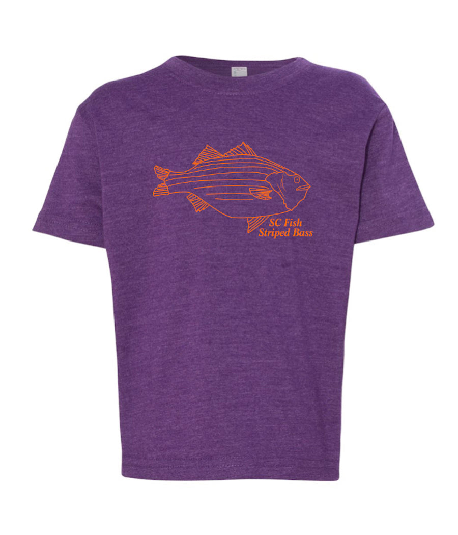 Toddler SC Striped Bass T-Shirt in Purple | Loyal to Greenville 4T