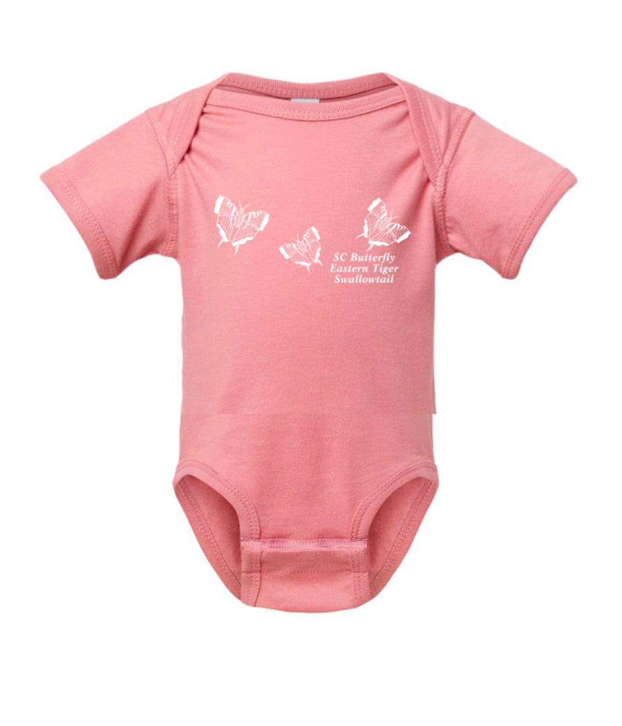 SC  State Butterfly Eastern Tiger Swallowtail, Onesie in Mauve