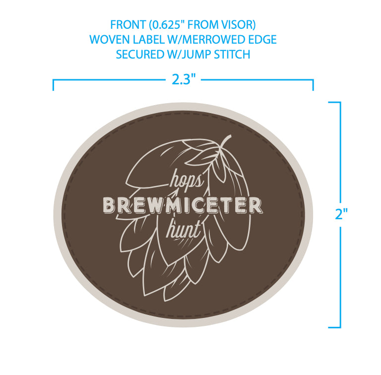 Brewmiceter brown and tan circular logo with width 2.3