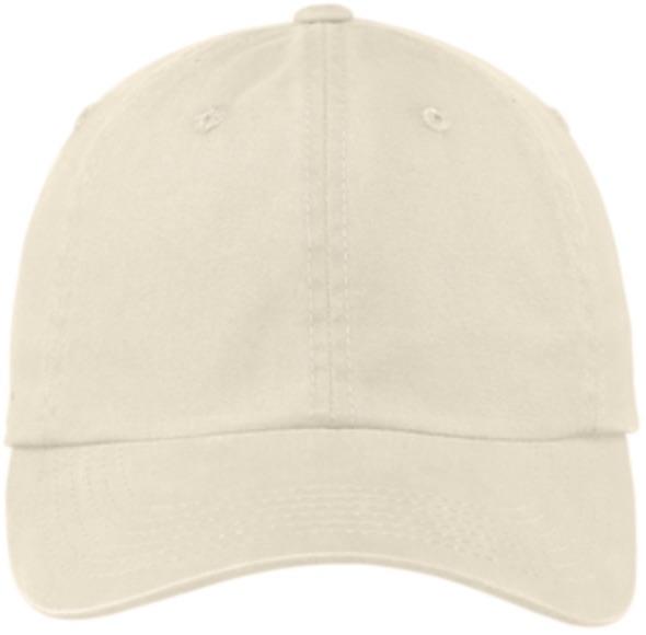 Front view of plain stone women's baseball cap.
